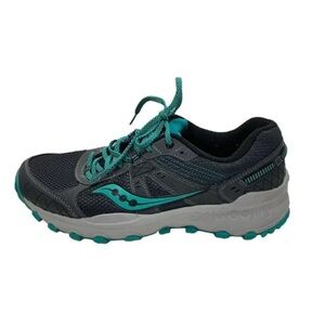 Saucony Excursion TR Teal and Gray  trail runners
